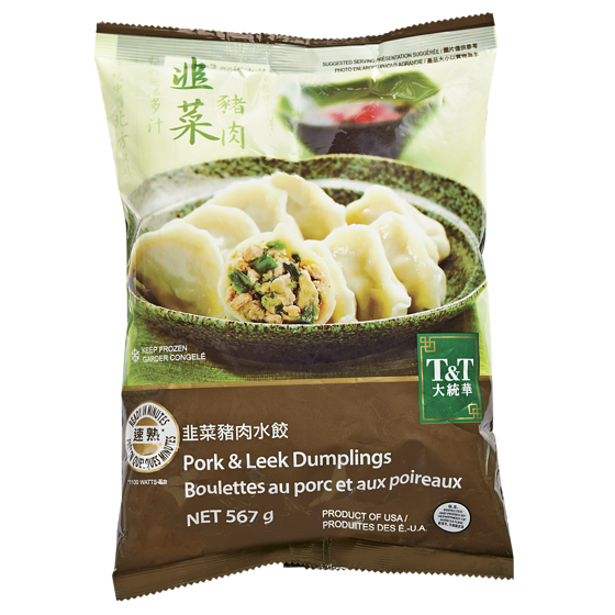T&T Dumpling, Pork & Leek 567 g, $0.88/100g