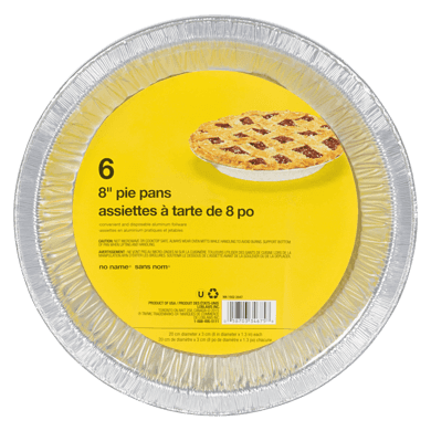No Name Pie Plates, 8" 1 ea, $0.88/1ea