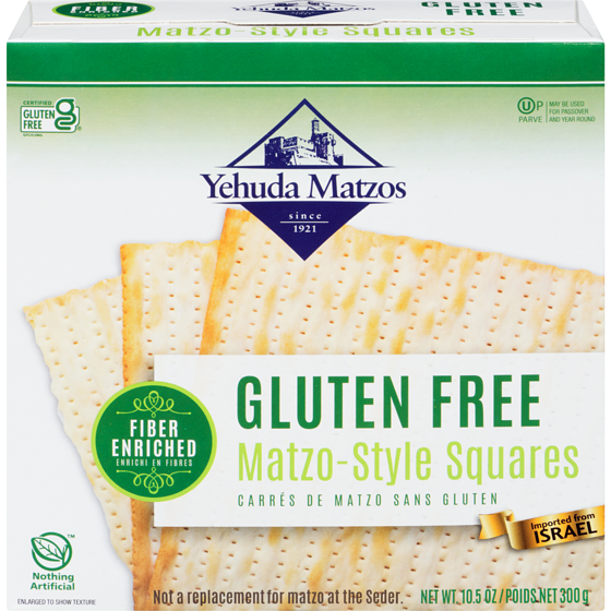 Yehuda Carrés de matzo sans gluten 300 g, 5,00 $/100g