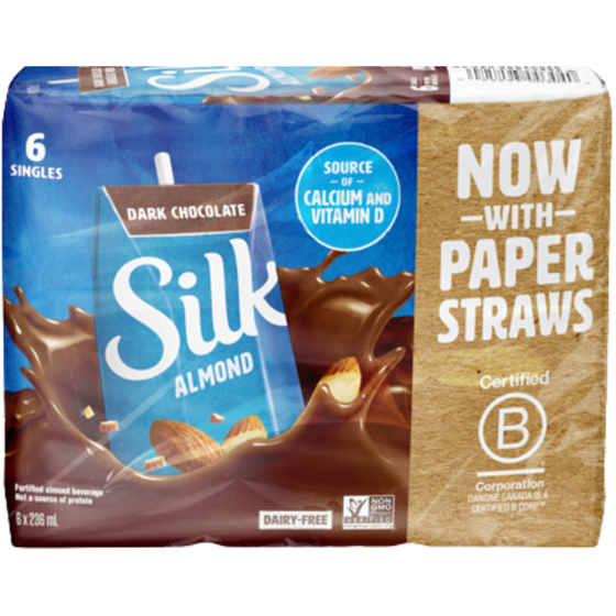 Silk Almond Beverage, Dark Chocolate Flavour, Dairy-Free 6x236.0 ml, $0.71/100ml