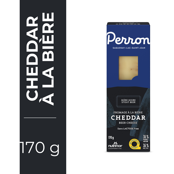 Perron Fromage Cheddar à la bière noire 170 g, 5,11 $/100g