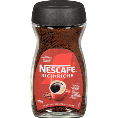 Nestlé Café instantané riche, café pur à 100 % 170 g, 5,88 $/100g