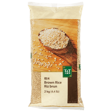 T&T Brown Rice 2 kg, $0.34/100g
