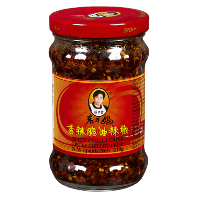 Lao Gan Ma Crisp de chili 340 g, 1,67 $/100g