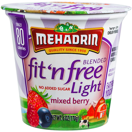 Mehadrin Fit 'n Free Light Mixed Berry Yogurt 150 g, $2.33/100g