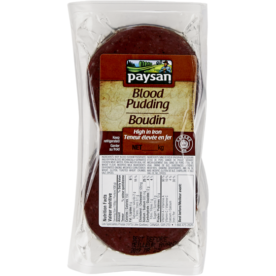 Paysan Blood Pudding, Sliced $20.48/1kg $9.29/1lb