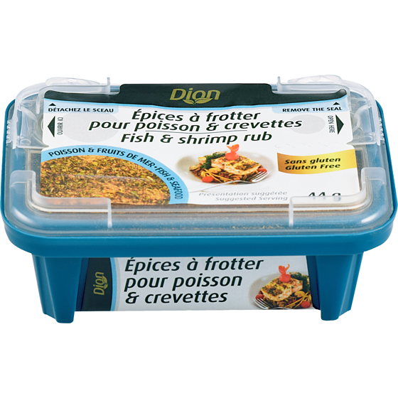 Dion Poisson & fruits de mer épices à frotter pour poisson & crevettes 44 g, 11,34 $/100g