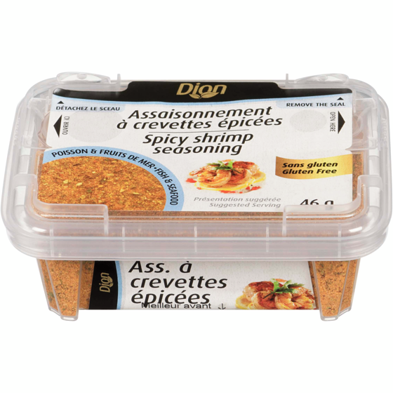 Dion Assaisonnement piquant pour crevettes 46 g, 10,41 $/100g