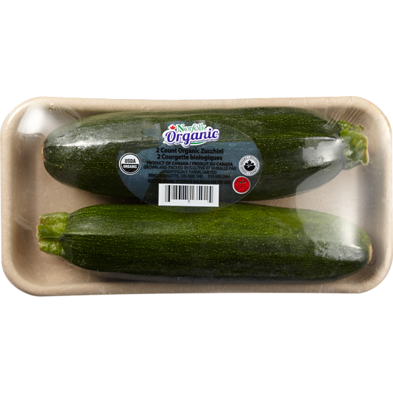 null Courgette verte biologique 2x1.0 ea, 3,00 $/1ch