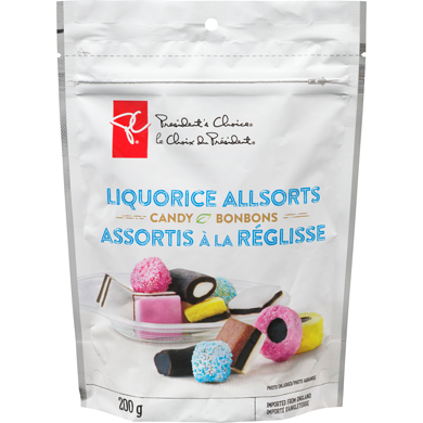 President's Choice Liquorice Allsorts Candy 200 g, $1.65/100g