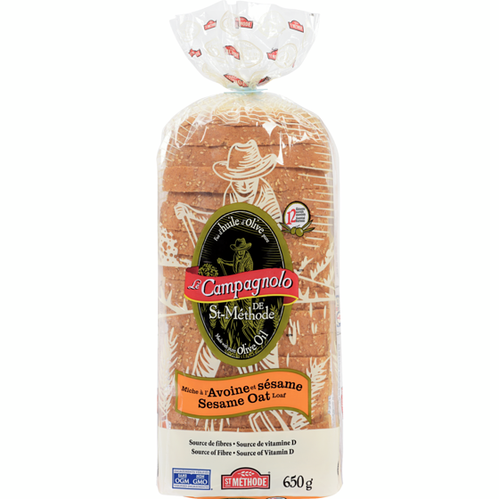 St Methode Campagnola Sesame Oat Loaf 650 g, $0.84/100g
