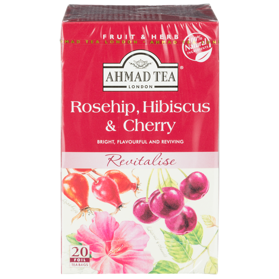 Ahmad Thé à l'églantine, hibiscus et cerise 40 g, 9,98 $/100g