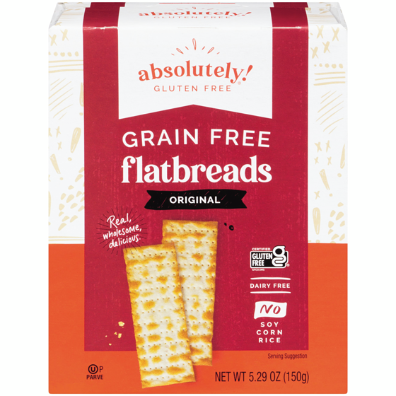 Absolute Gluten Free Flatbreads, Original 150 g, $5.53/100g