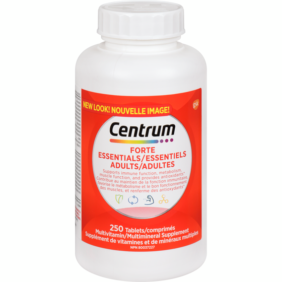 Centrum Forte Essentials Adult Multivitamin And Multimineral Supplement, 250 Count 250 ea, $0.15/1ea