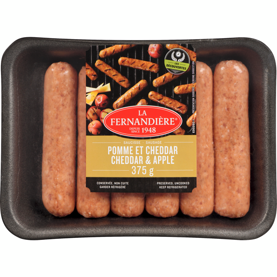 La Fernandiere Sausage Apple & Cheddar 375 g, $1.87/100g