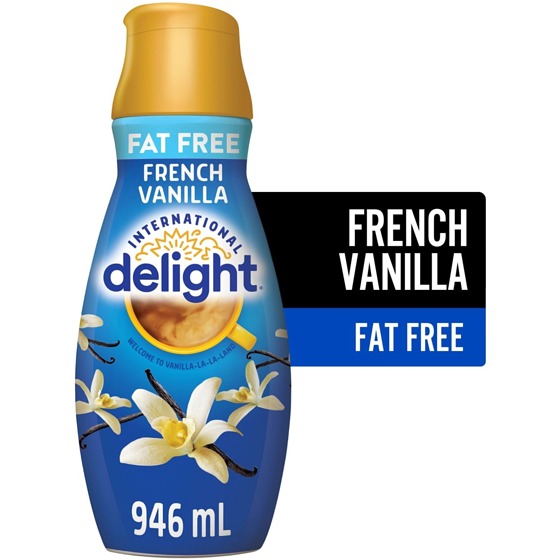 International Delight French Vanilla Flavoured Fat Free Coffee Creamer, 63 Servings 946 ml, $0.58/100ml