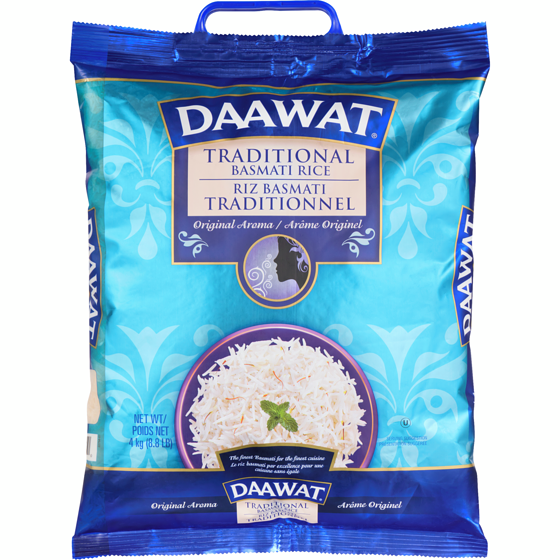 Daawat Basmati Rice 4 kg, $0.50/100g