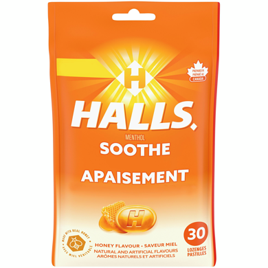 Halls Honey Flavour Cough Drops Throat Lozenges 30 ea, $0.15/1ea
