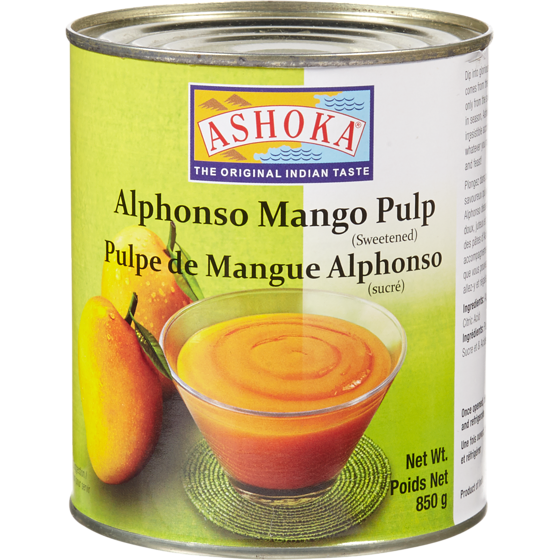Ashoka Alphonso Mango Pulp 850 g, $0.56/100g
