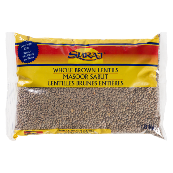 Suraj Lentilles brunes entières 1.81 kg, 0,29 $/100g
