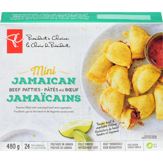 le Choix du Président Mini Pates Jamaicains Boeuf 480 g, 2,50 $/100g