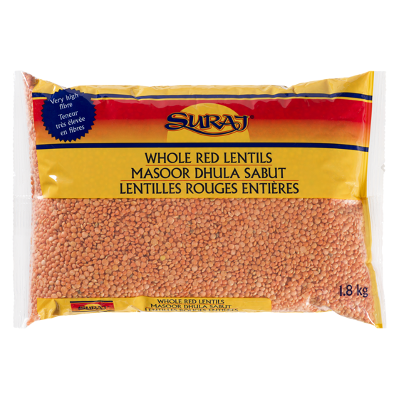 Suraj Lentilles rouges entières 1.81 kg, 0,29 $/100g