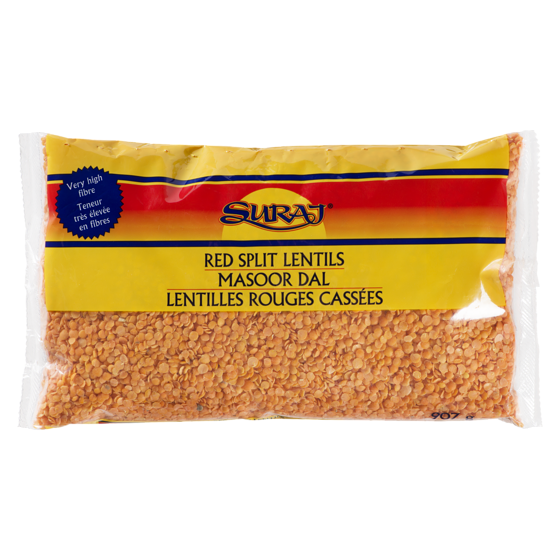 Suraj Red Split Lentils 907 g, $0.36/100g
