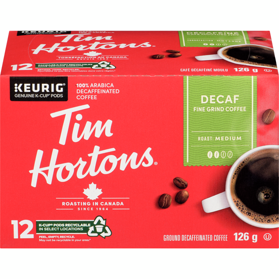 Tim Hortons Single Serve Coffee Pods, Decaf 126 g