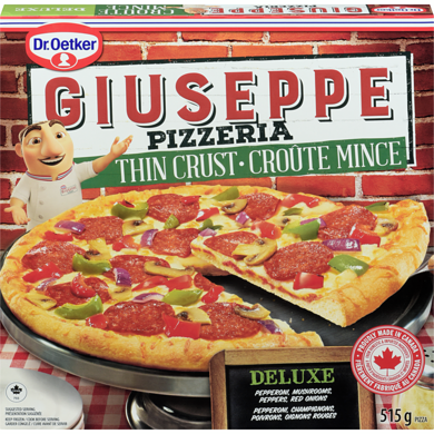 Dr. Oetker Giuseppe pizza à croûte mince Deluxe 515 g, 1,36 $/100g