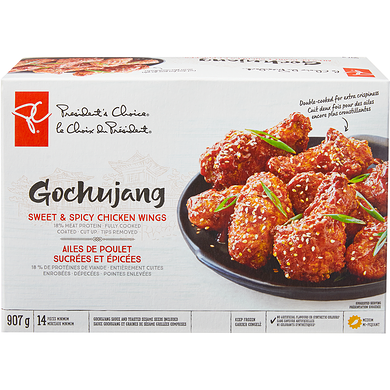 le Choix du Président Ailes de poulet sucrées et épicées gochujang 907 g, 1,98 $/100g