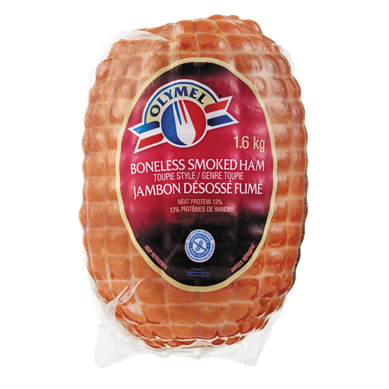 Olymel Smoked Boneless Toupie Ham 1.6 kg, $1.13/100g
