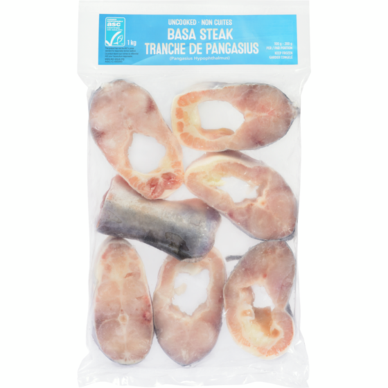 null Darnes de pangasius 1 kg, 1,00 $/100g