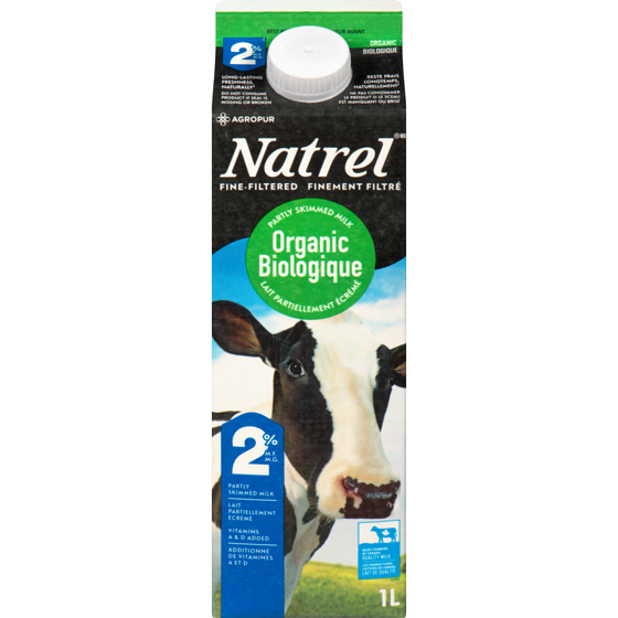 Natrel Organic 2% Milk (1L) 1 l, $0.42/100ml