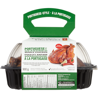 President's Choice Portuguese Style Seasoned Whole Chicken (After 11am) 1 kg, $1.30/100g