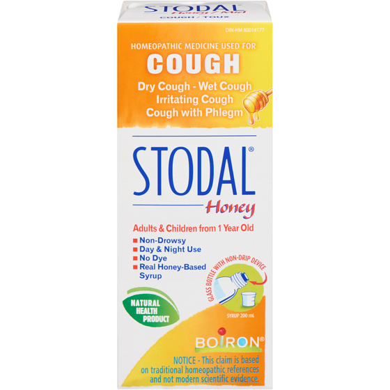 Boiron Stodal Honey For Dry Or Wet Cough 200 ml, $6.25/100ml