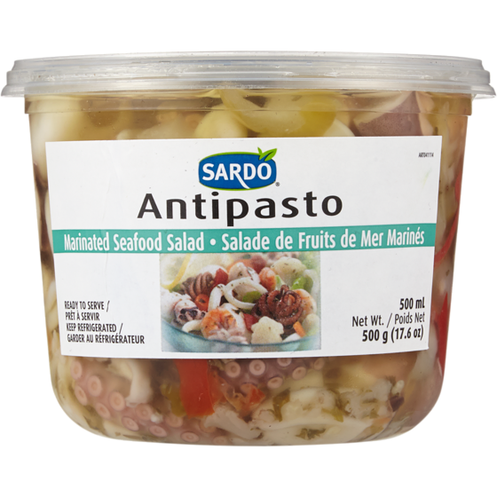 Sardo Marinated Seafood Salad 500 ml, $2.20/100ml