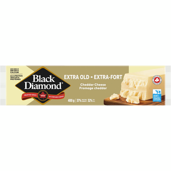 Black Diamond Extra Old White Cheddar Cheese Bar 400 g, $1.37/100g