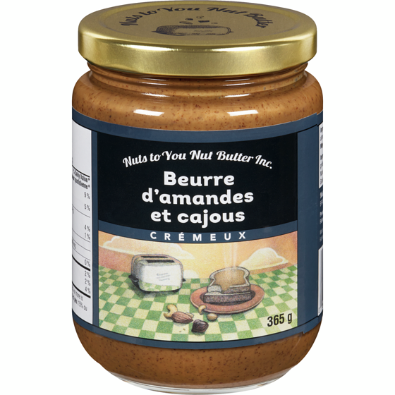 Nuts to You Beurre de noix de cajou et d’amandes, crémeux 365 g, 3,56 $/100g