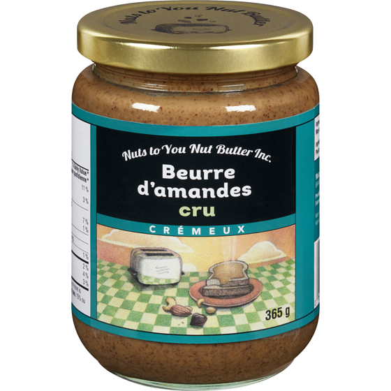 Nuts to You Beurre d’amandes crues crémeux 365 g, 3,56 $/100g