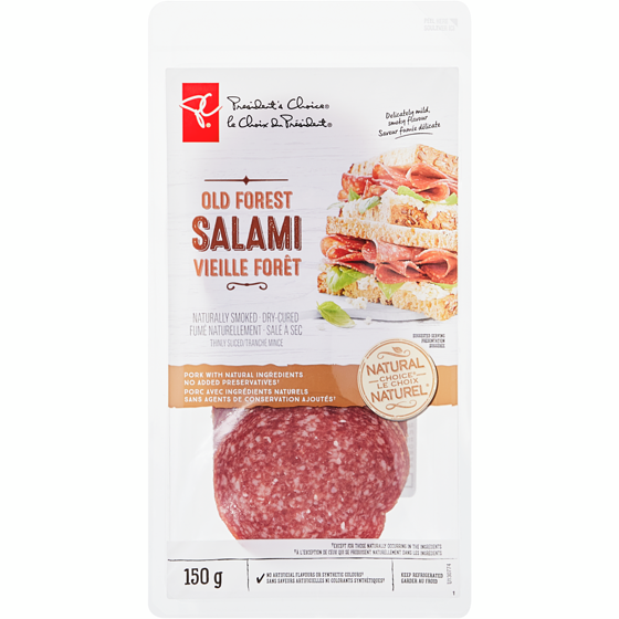 le Choix du Président Tranches de salami vieille forêt 150 g, 5,66 $/100g
