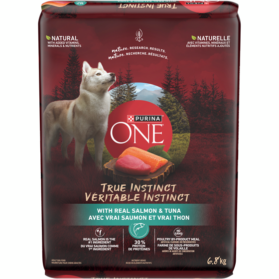 Purina ONE Véritable Instinct Saumon et Thon, Nourriture Sèche pour Chiens 6,8 kg 6.8 kg, 0,54 $/100g