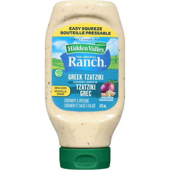 Hidden Valley Sauce à salade et garniture à saveur de tzatziki grec, sans gluten 473 ml, 1,05 $/100ml