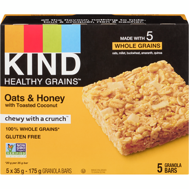 Kind Healthy Grains™ Oats & Honey with Toasted Coconut Bar 175 g, $8.57/100g