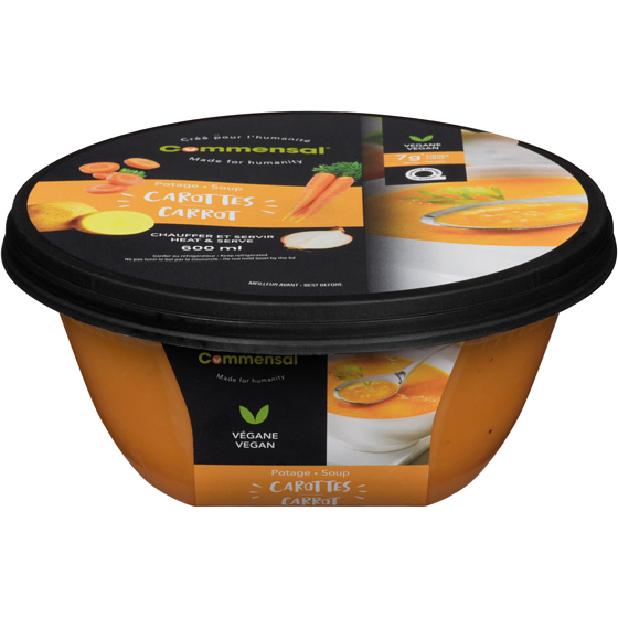 Commensal Carrot Soup 600 ml, $1.25/100ml