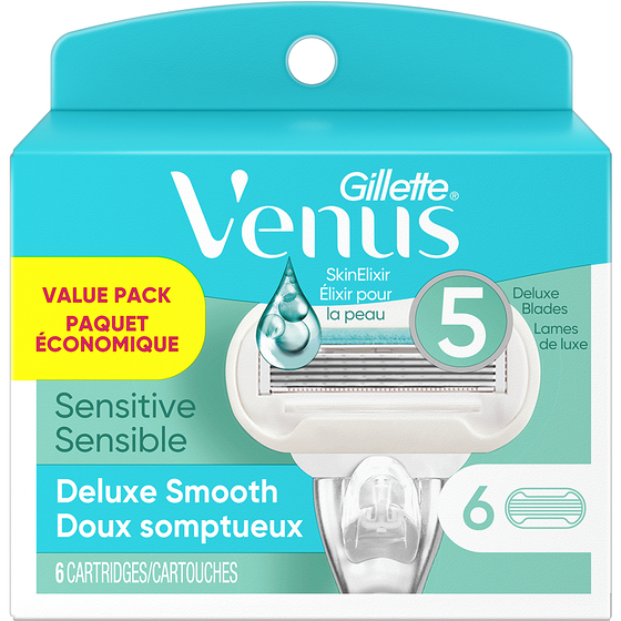 Gillette Venus Embrace Extra Smooth Sensitive Women's Razor Blade Refills, 6 Count 6 ea, $6.67/1ea