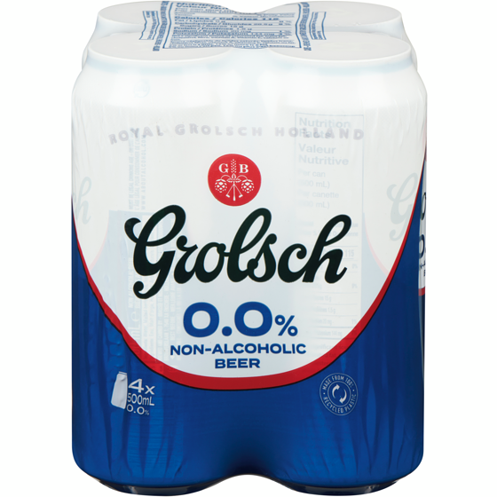 Grolsch Non-Alcoholic Beer 4x500.0 ml, $0.45/100ml