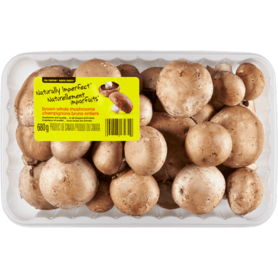 No Name Naturally Imperfect Brown Mushrooms 680 g, $0.74/100g