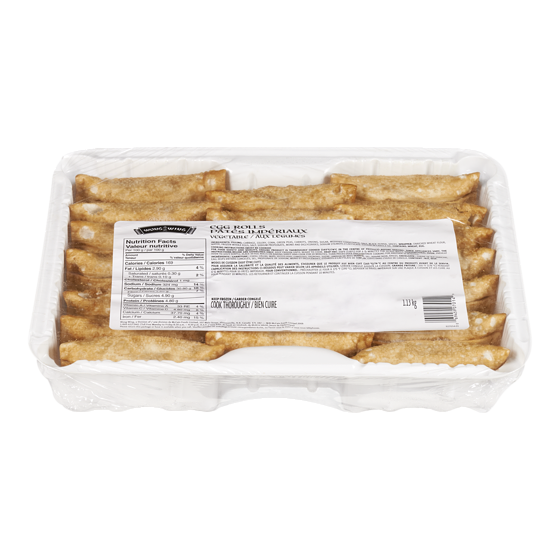 Wong Wing Vegetable Egg Rolls     1.13 kg, $1.68/100g