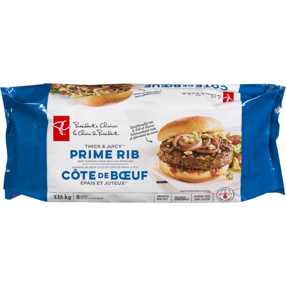 le Choix du Président Burgers de côte de boeuf épais et juteux 1.13 kg, 2,04 $/100g
