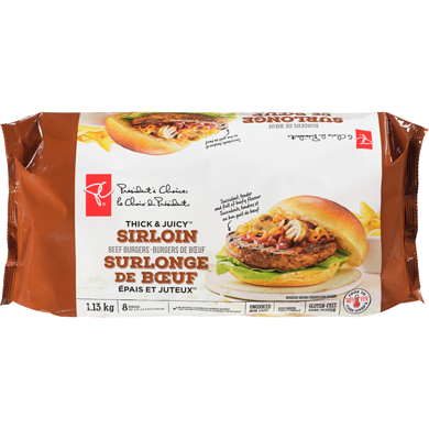 le Choix du Président Burgers de surlonge de boeuf épais et juteux 1.13 kg, 2,48 $/100g